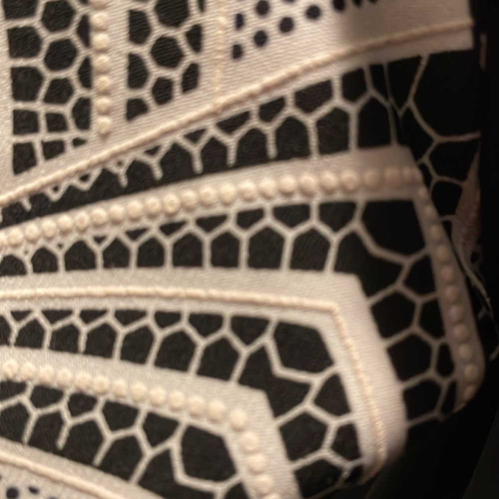 Chelsea Taylor Dress Women Size 10 Black White Dressy Embroidered Detailing - Picture 7 of 10